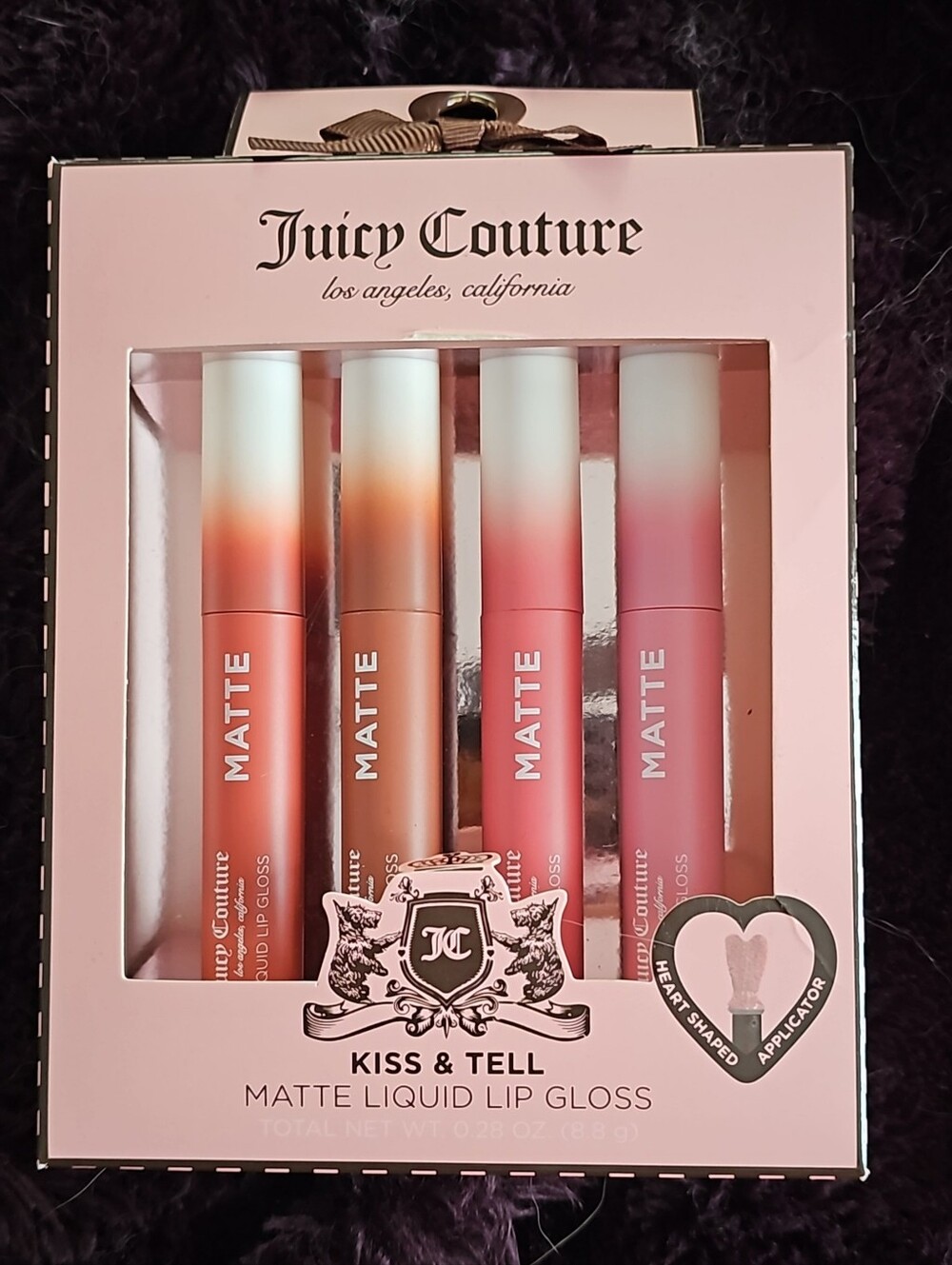Juicy Couture Matte Liquid Lip Gloss Quartet - Coral, Peach, Rose & Pink